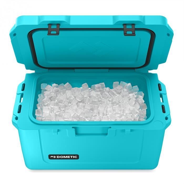 Nevera portátil aislada Dometic Patrol 35-36L con tapón de drenaje que mantiene el hielo durante varios días (modelo Lagoon).