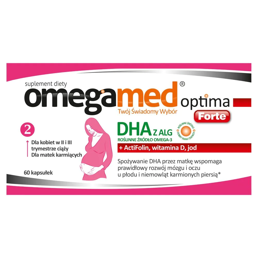 Omegamed Optima Forte, DHA z alg dla kobiet w 2. i 3. trymestrze ciąży oraz matek karmiących, Kapsułki