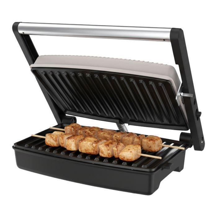 Mellerware Plancha Grill Hotty 1500 Sand | 1500 W | Ouverture 180° | Revêtement antiadhésif