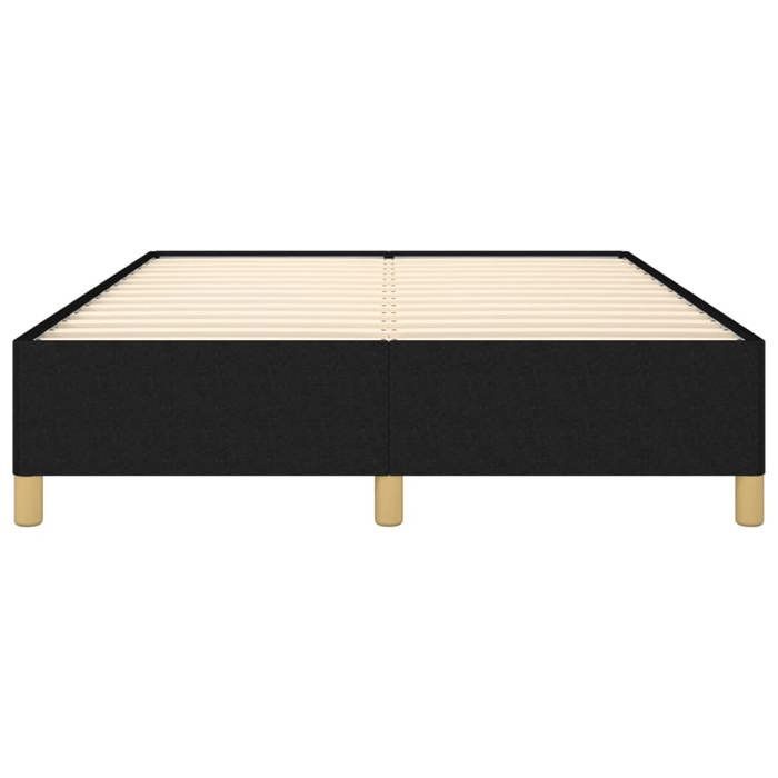 Estructura de cama vidaXL con somier de láminas, cama tapizada, estructura de láminas, cama doble para adultos, muebles de dormitorio, color negro, 140x190 cm, 347159