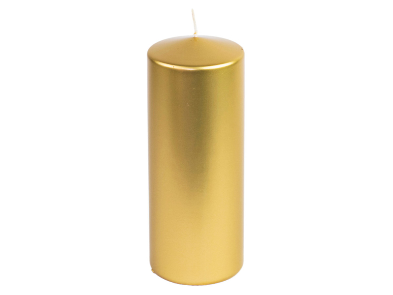 Świeca pieńkowa Metalik 25 cm złota
