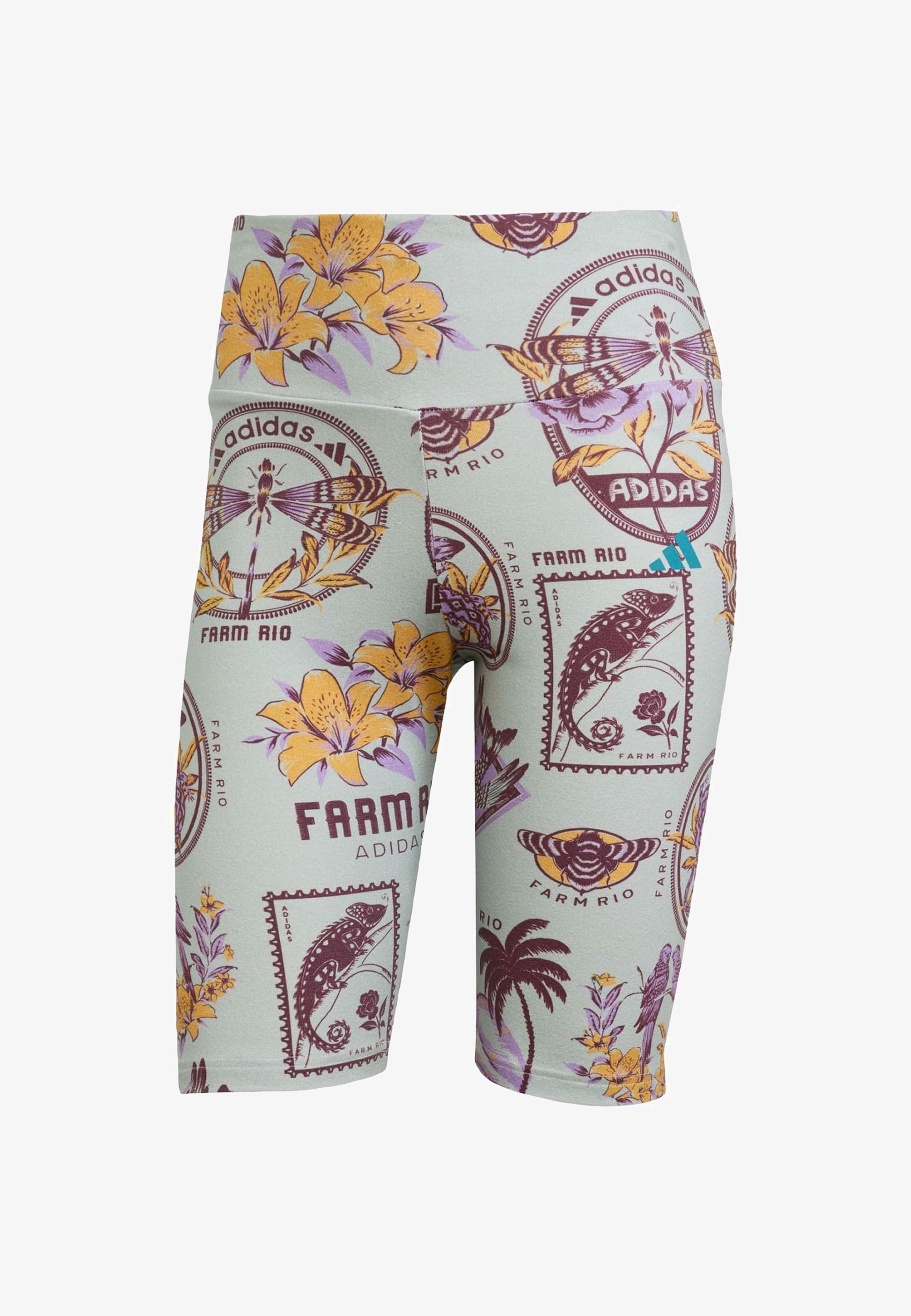 adidas Sportswear FARM BIKE - Leggings - aszilver/maïsgoud/violet fusion