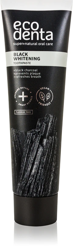 Ecodenta Expert Black Whitening creme dental clareador preto sem flúor
