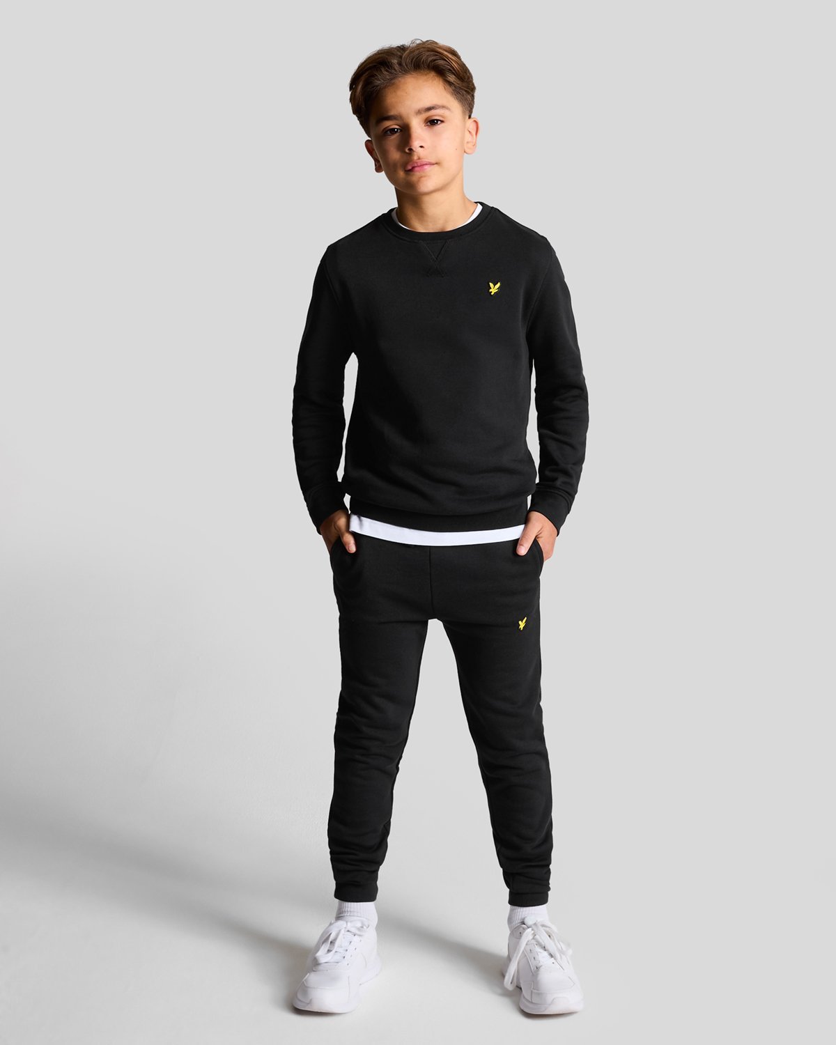Lyle & Scott SKINNY PANT - Trainingsbroek - gitzwart