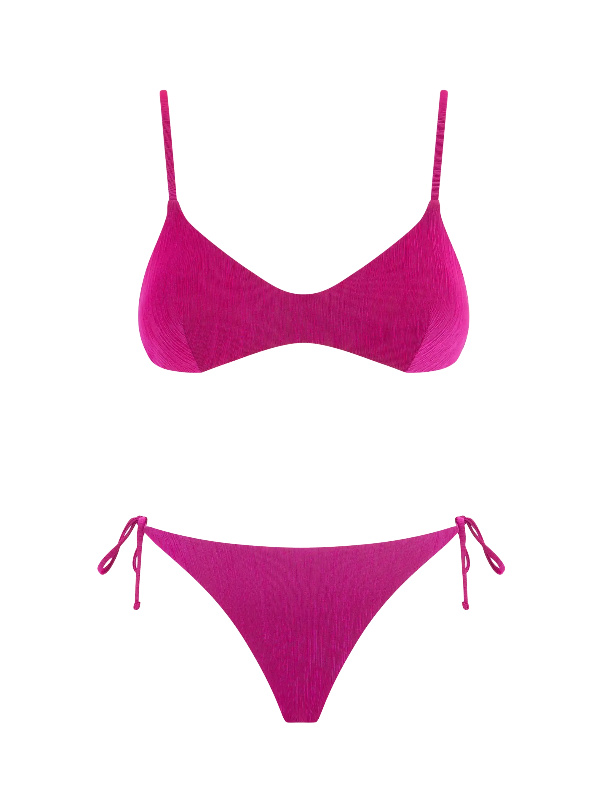Fuchsia bralette bikini voor dames