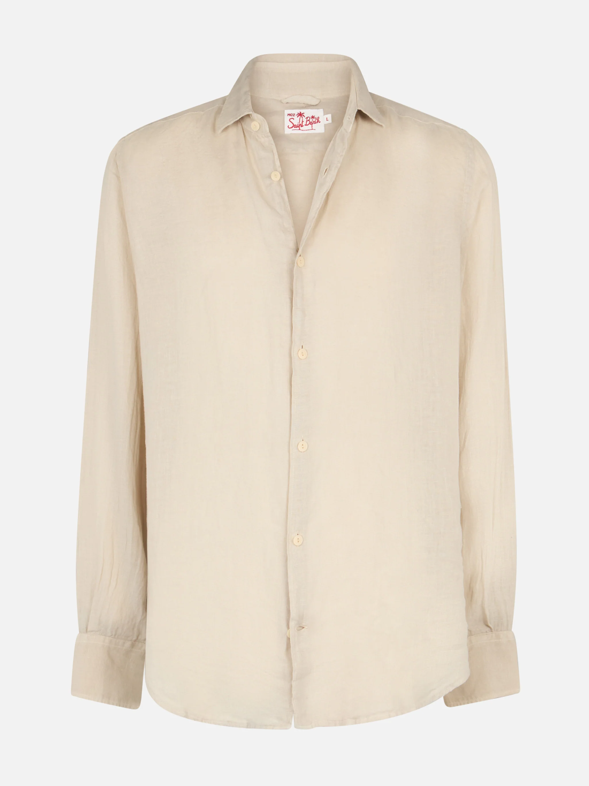 Pamplona Off-White Linnen Herenoverhemd