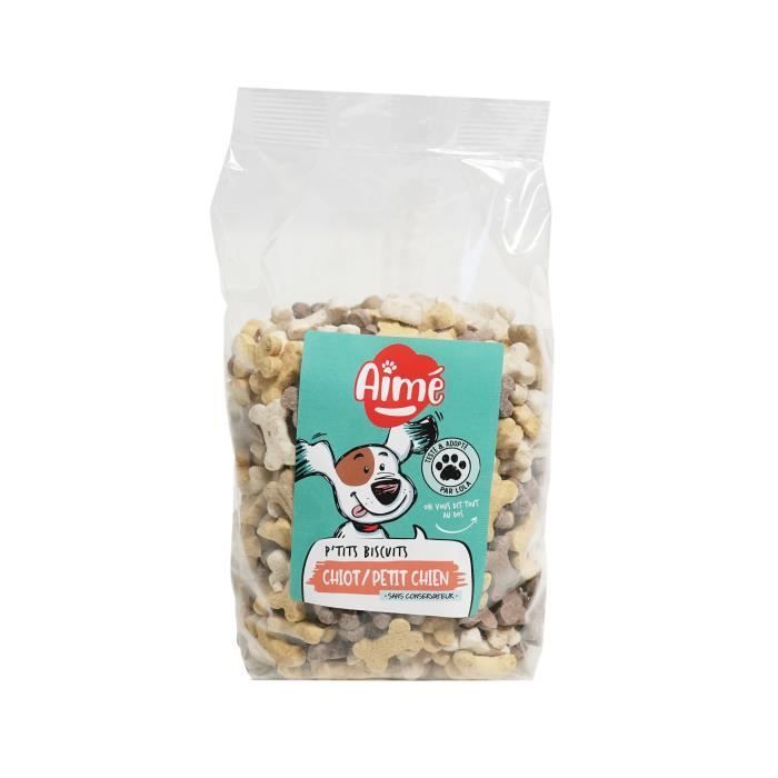 Galletas AIME para cachorros y perros pequeños - Contiene calcio - 500 g