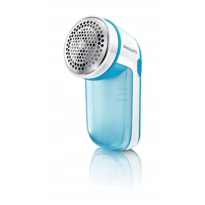 Philips Rasoir Anti-bouloche et Anti-Peluche, 2 hauteurs, 3 tailles de mailles, piles incluses, turquoise (GC026/00)