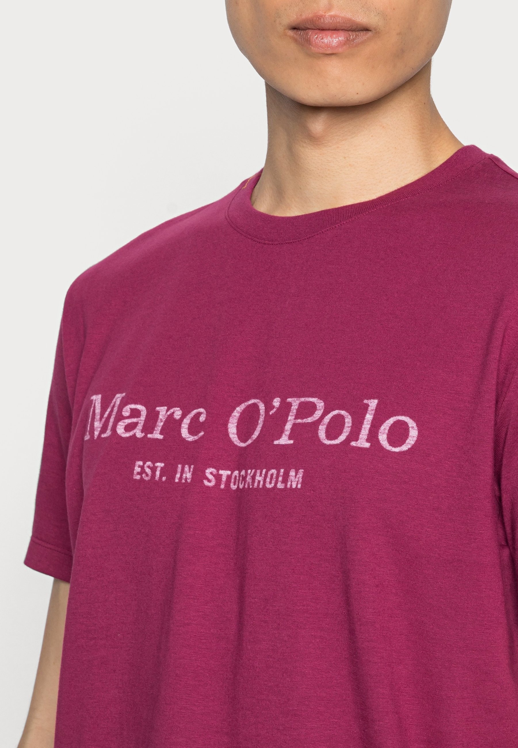 Marc O'Polo T-shirt met print - donkerrood
