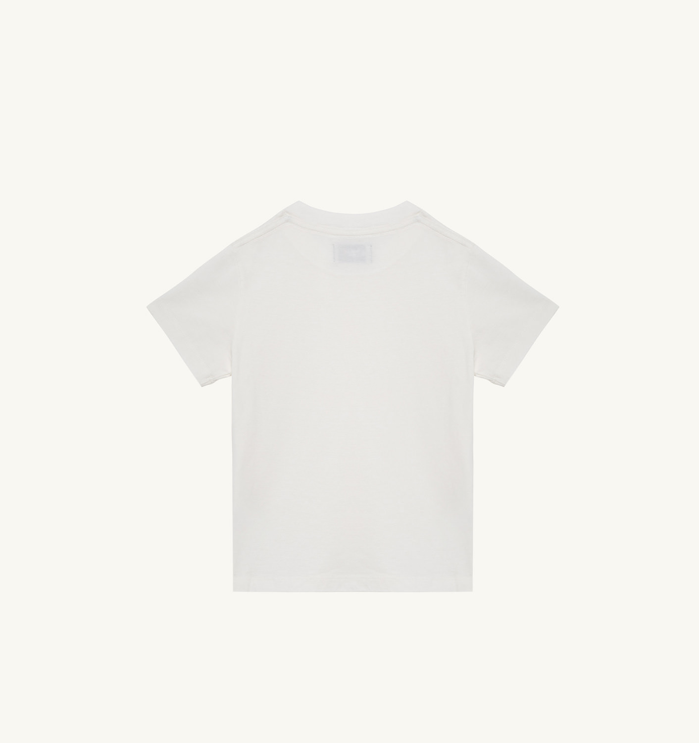 TRICOU PENTRU COPII DIN JERSEY ALB DE BUMBAC