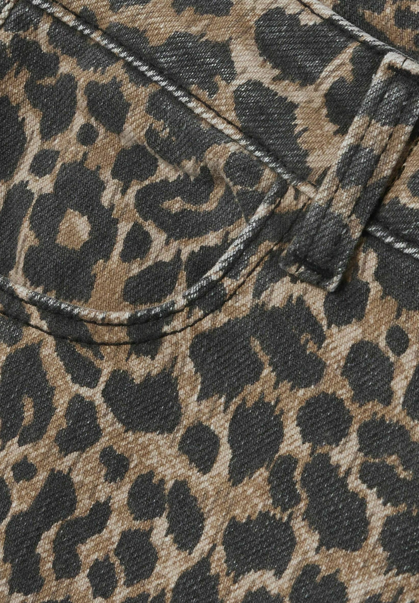 TWO SOON WIDE FIT LEOPRINT - Broek - tannine