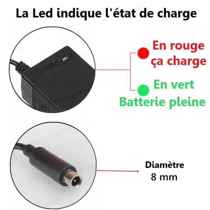 Chargeur Ninebot F40 / F30 Trottinette électrique 42V2A pour batterie 36v /Compatible -->Ninebot es1 es2 max G30 Xiaomi M365 et
