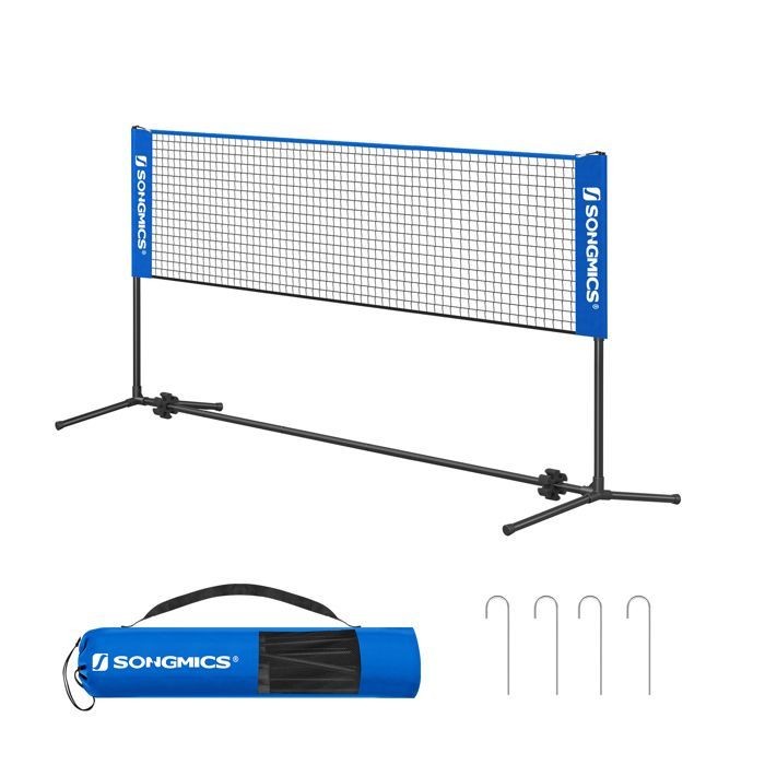 Red de bádminton de 3 m, red de voleibol, altura ajustable, juego de tenis portátil