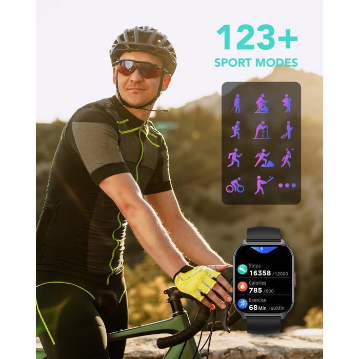 Smartwatch V7 con monitoraggio attività, cardiofrequenzimetro, GPS e ossigeno nel sangue per uomo e donna [YC721]