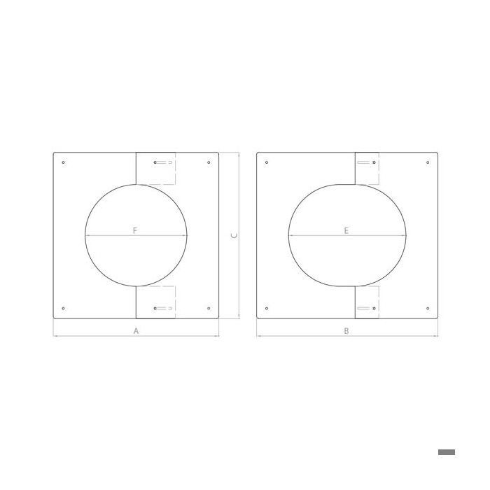Finishing plate - TEN - DUOTEN - 0 degrees to 30 degrees - Diameter 200 mm - Black