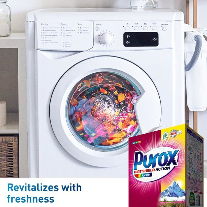 Lessive en Poudre (142 Lavages) – pour Textiles Colorés,Élimine les Taches,Formule Optimisée,Anti-Calcaire,Sac 10 kg