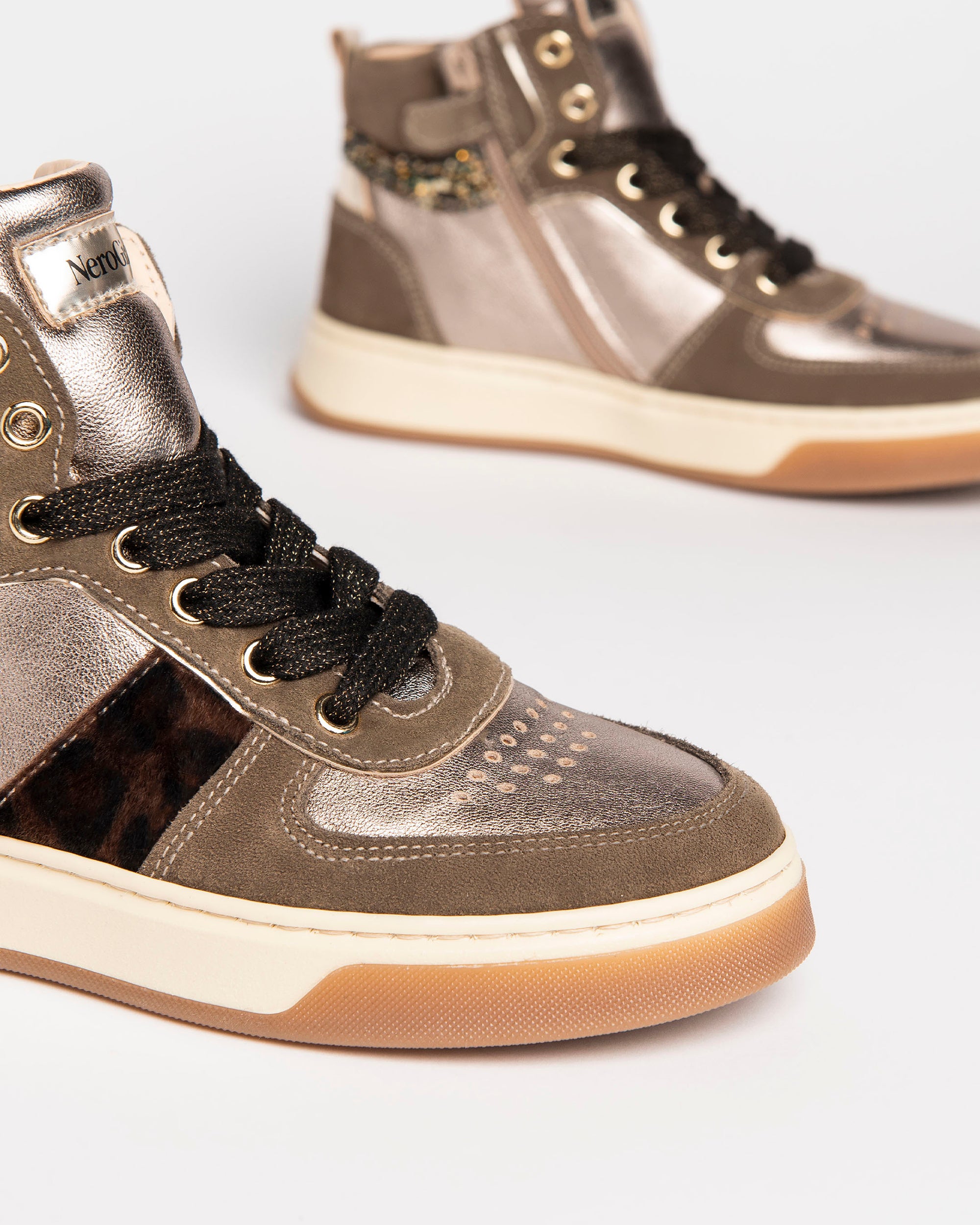  Baskets en daim et cuir pour adolescentes