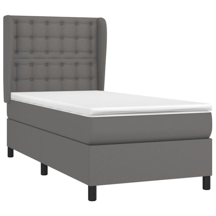 Slatted bed base with mattress - Maison Exclusive - Faux leather - 80x200 cm - Maximum relaxation