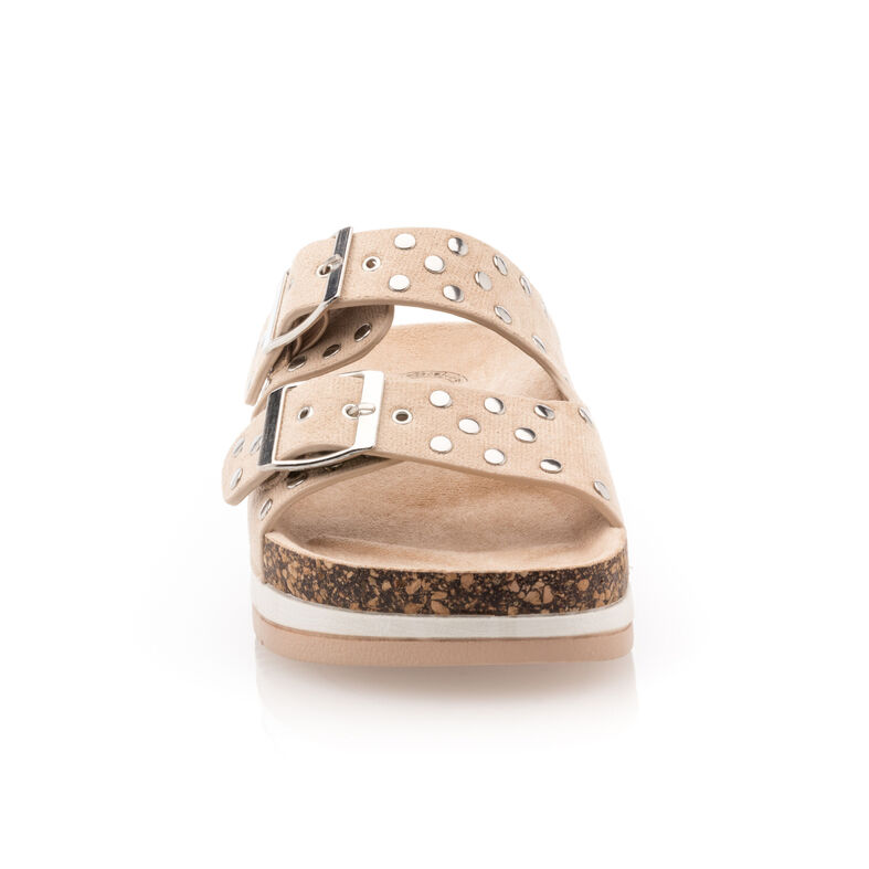 Beige dameslippers/tresko