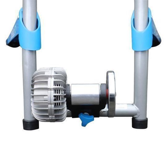 Home trainer - Optimiz - Fluide pliable - Blanc/Bleu - Poids jusqu'à 100 kg - Mixte