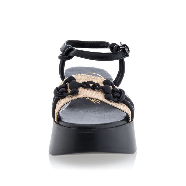 Schwarze Damensandalen / Zehenfreie Schuhe