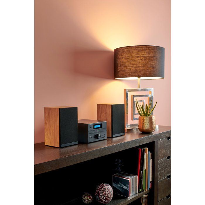 Micro sistema Hi-Fi - THOMSON - Bluetooth - Radio - CD - MP3 - USB - DAB - Legno e nero