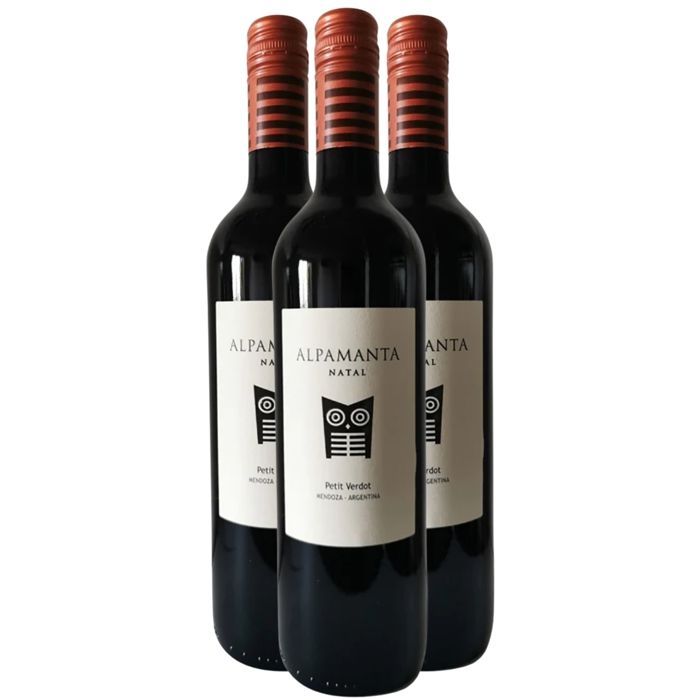 Alpamanta Mendoza Petit Verdot Natal 2017 - Vin Rouge d' Argentine (3x75cl)