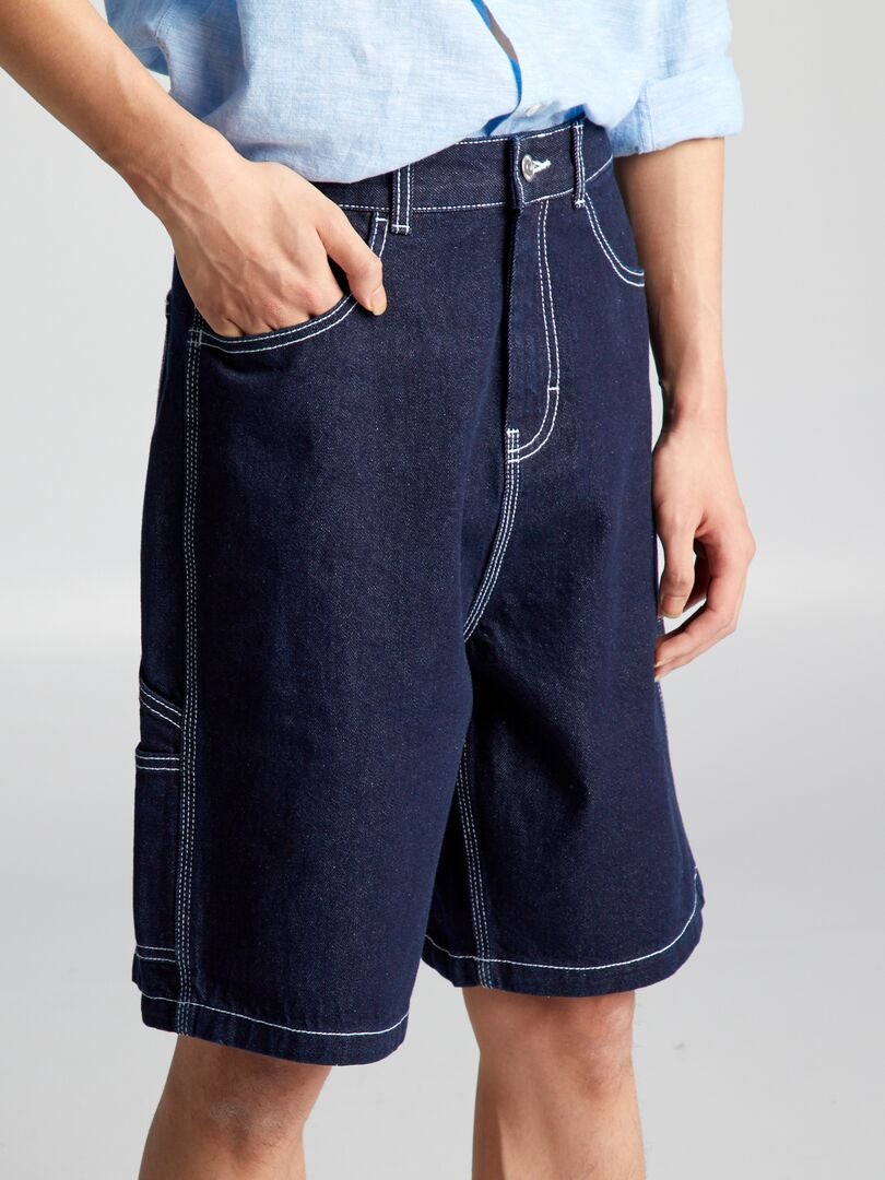 Szorty bermudy w jeansach - NIEBIESKIE