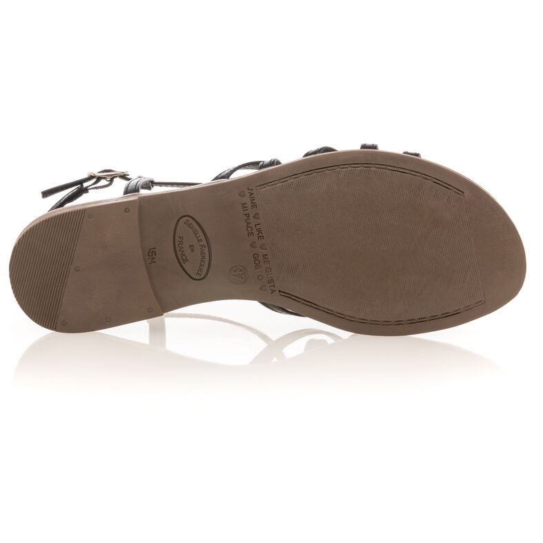 Svarte sandaler / sko med åpen tå til dame