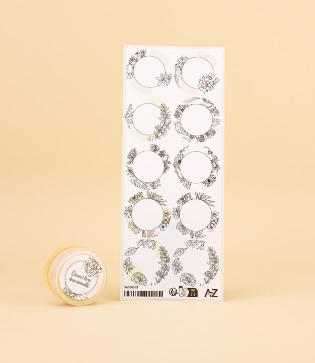 Etiquettes vierges petit format rond (lot de 10)