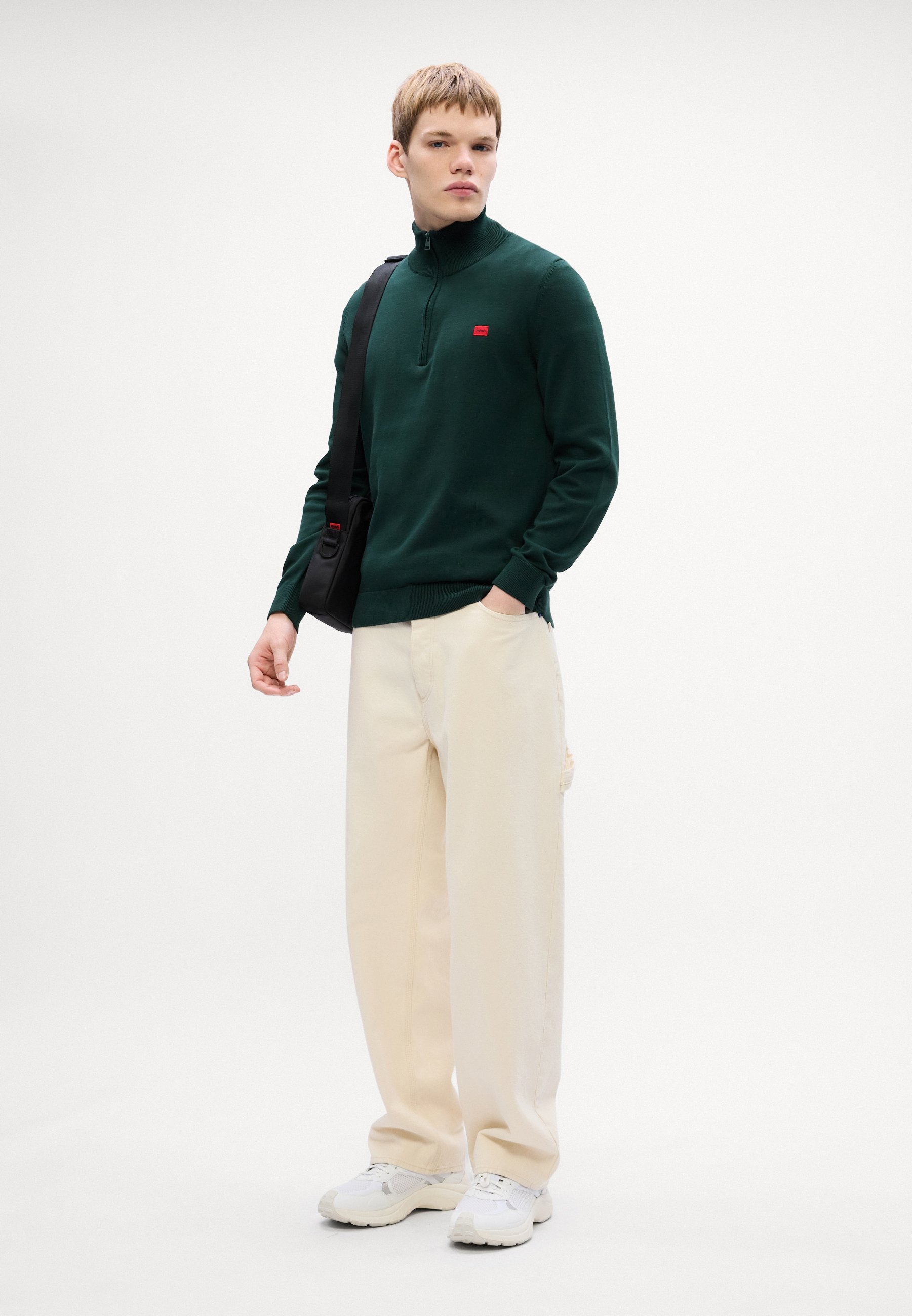 HUGO SAN QUINTUS - Pull - vert ouvert
