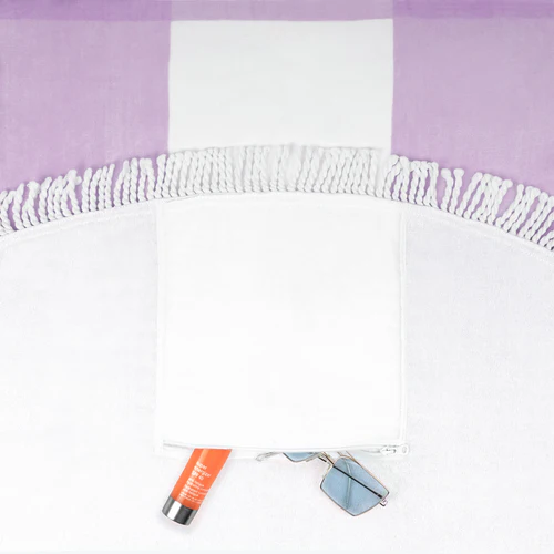 Cabaia Serviette ronde Atoll Ari violet