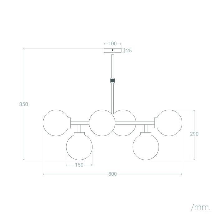 Lampada a sospensione Lautrec in metallo e vetro - TECHBREY - 850x800x450 mm - Gialla - Per interni - LED - Stile contemporaneo - Design