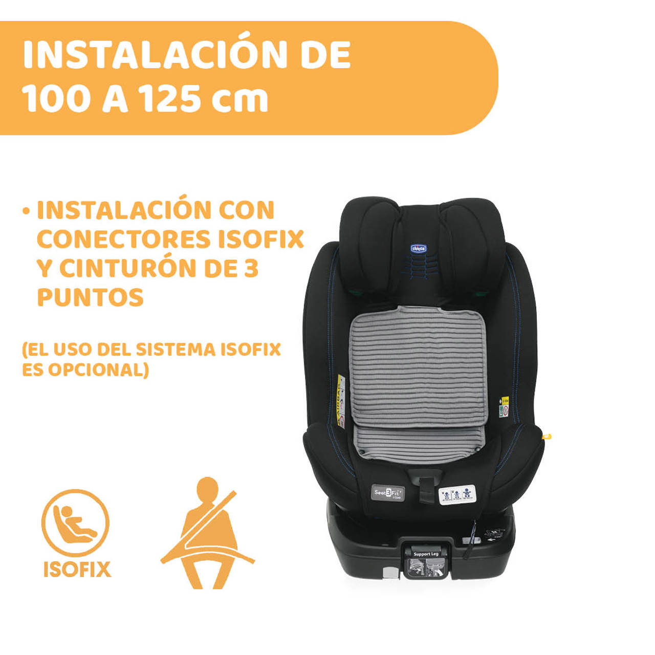 Autosedačka Seat3Fit i-Size Air Zip & Wash (40-125 cm)
