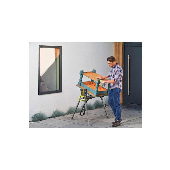 Banco de trabajo plegable y giratorio RYOBI - Capacidad de carga de 250 kg - RSTSJ150