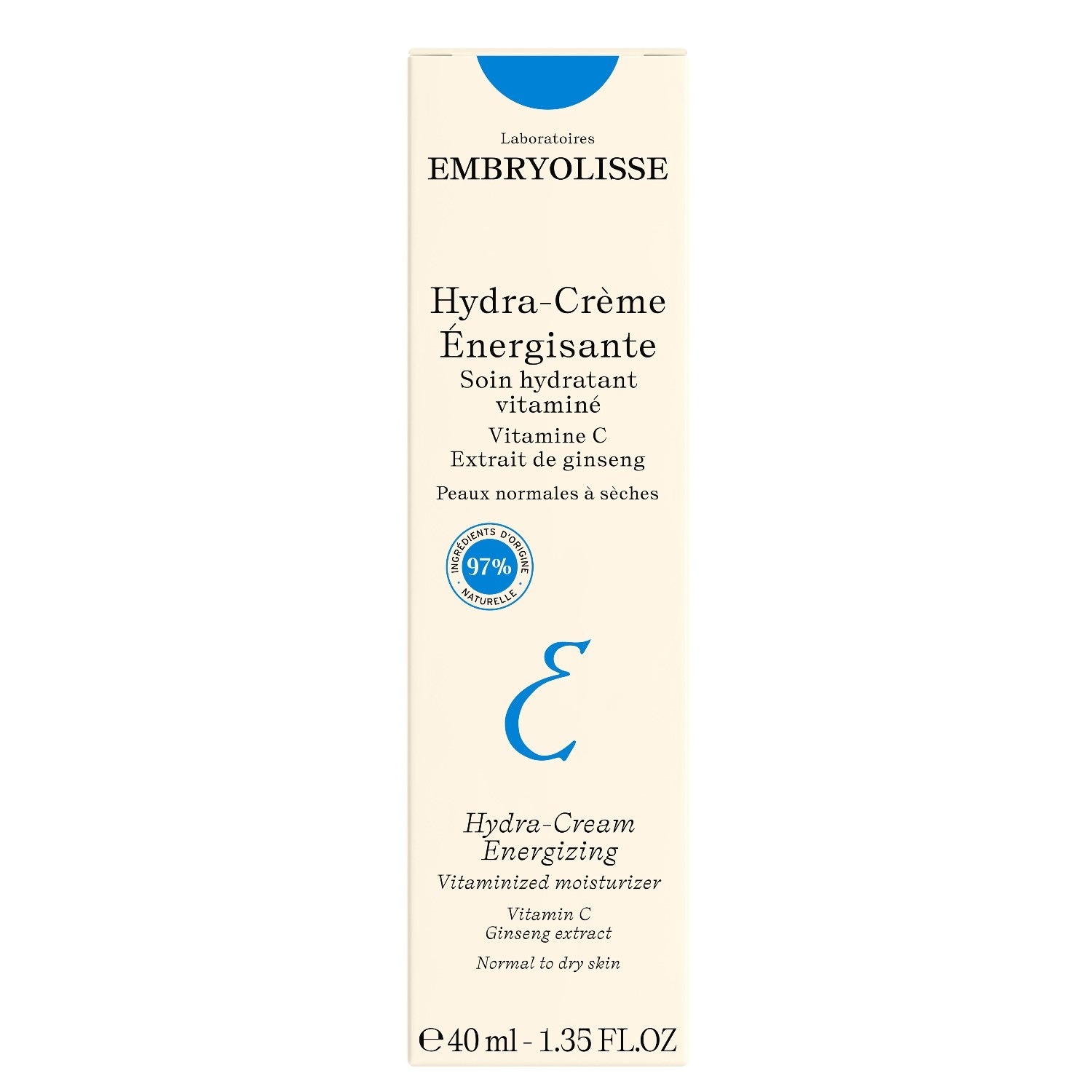 „Embryolisse Hydra-Cream“ energizuojantis veido kremas – 40 ml