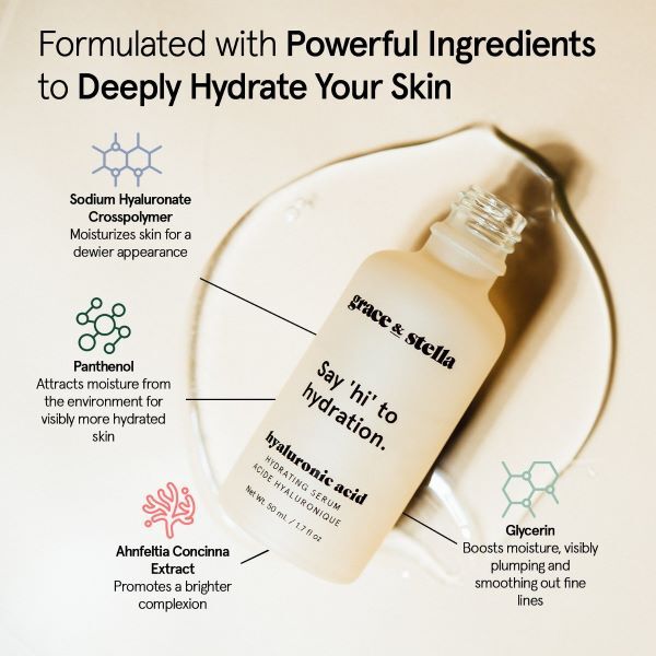 Sérum s kyselinou hyaluronovou od Grace & Stella - veganské - 50 ml