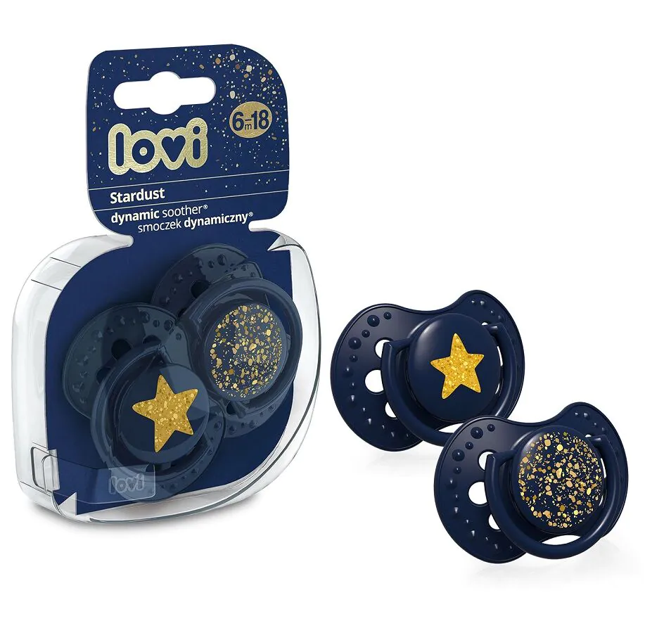 Lovi Smoczek Silikonowy Dynamiczny Stardust Blue 6-18M