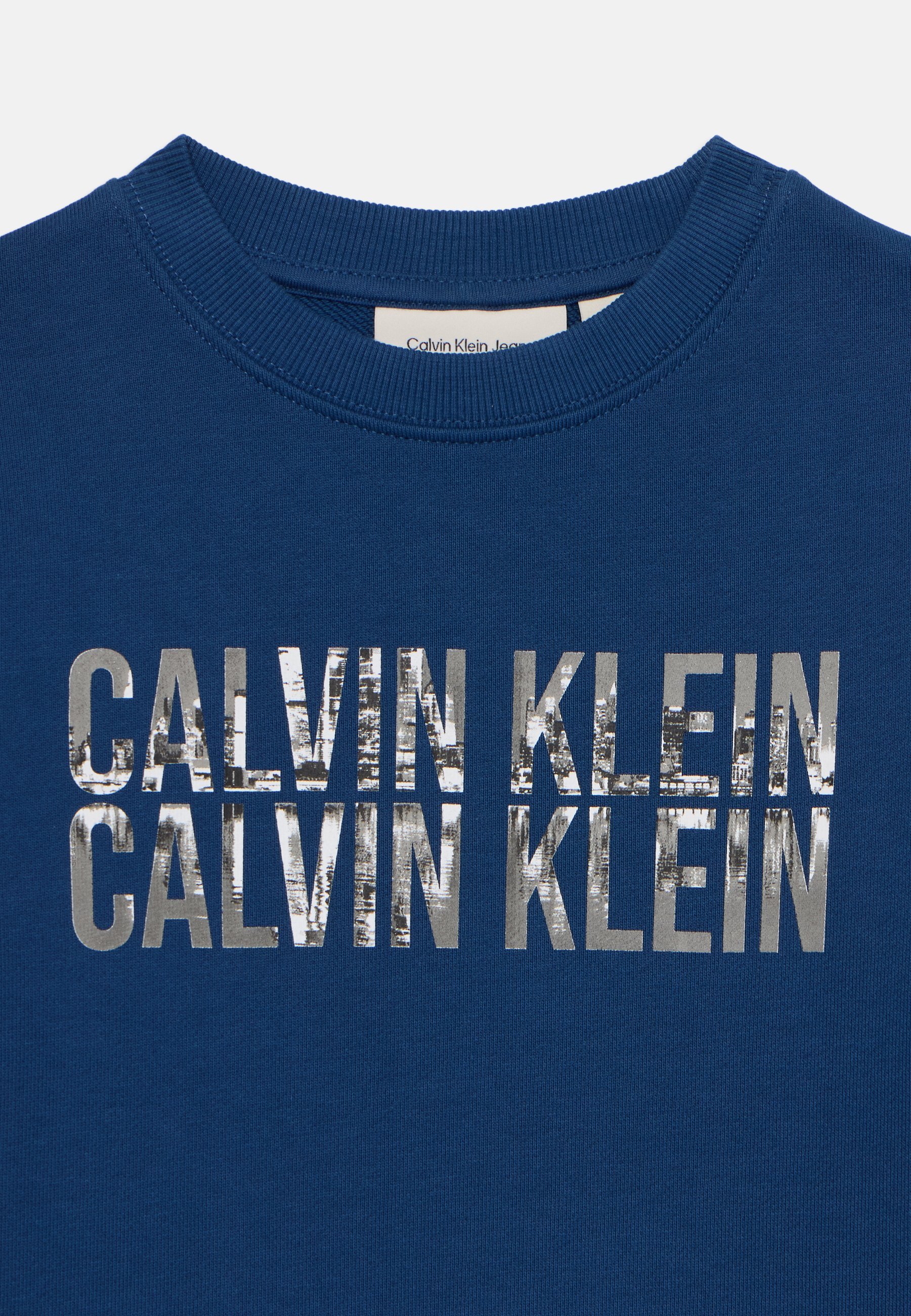 Calvin Klein Jeans TERRY SEIZOENSLOGO UNISEX - Sweatshirt - blauwe jeans