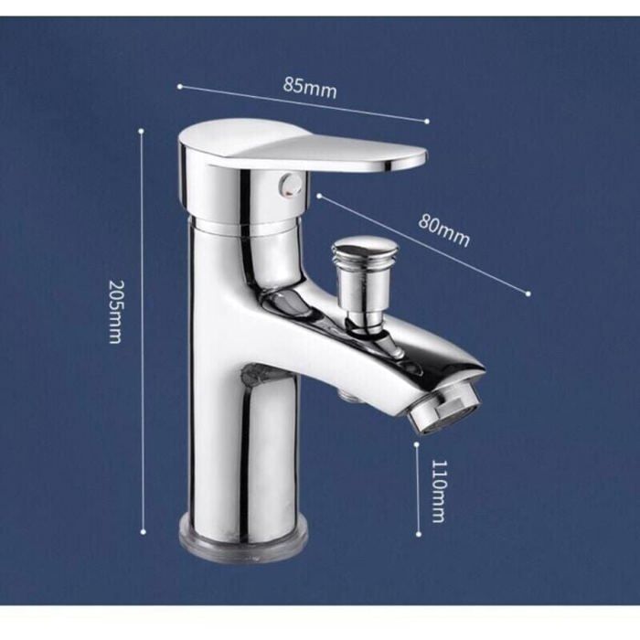 Badewannenarmatur, Einloch-Doppelarmatur für Warm- und Kaltwasser, Duschmischer aus Aluminiumlegierung, Badezimmer-Duscharmatur, Etikett
