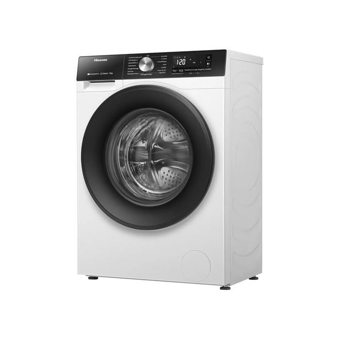 Lavadora Hisense WF3S1043BW3 - 10,5 kg - Wi-Fi - 99,9% vapor - Clase energética A