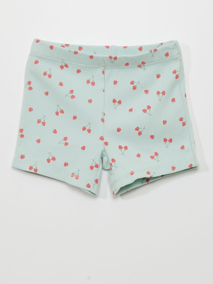 Pyjamaset bestaande uit T-shirt en short - 2-delig - BLAUW