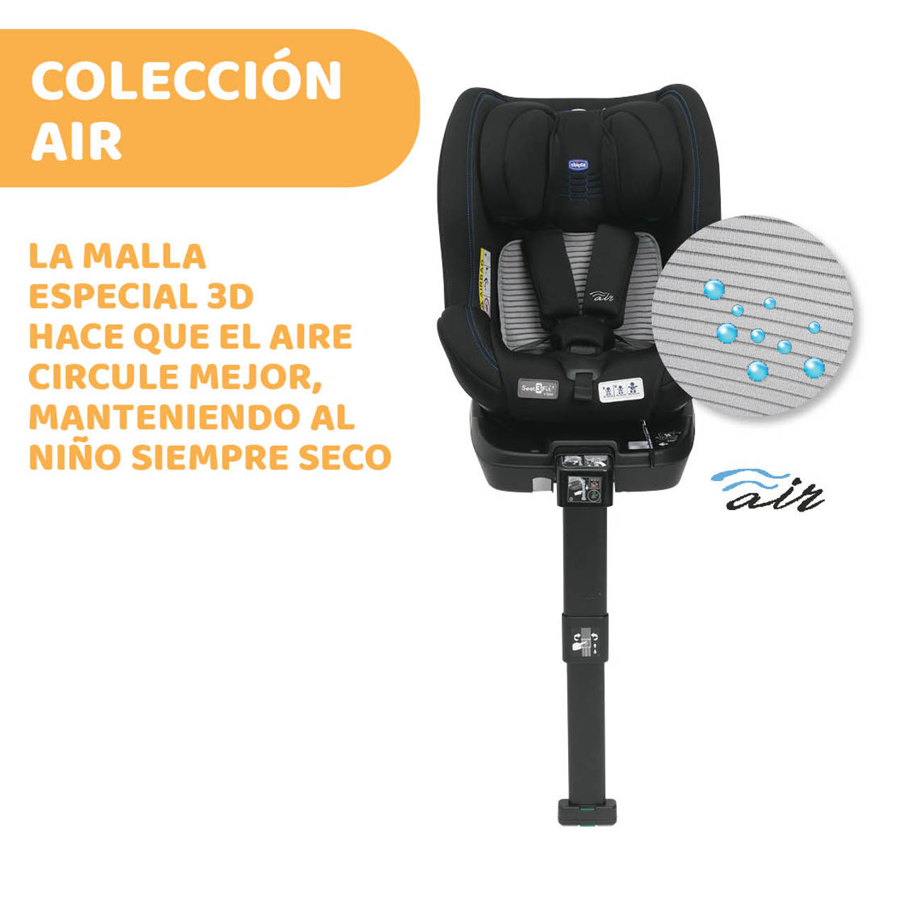 Seat3Fit i-Size Air Zip&Wash (40-125 cm) ülés