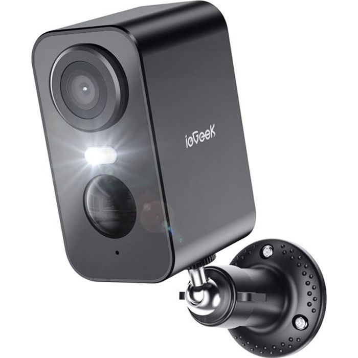ieGeek 2K Caméra Surveillance WiFi Exterieure sans Fil Batterie Vision Nocturne Couleur AI&PIR Détection Mouvement Audio IP65