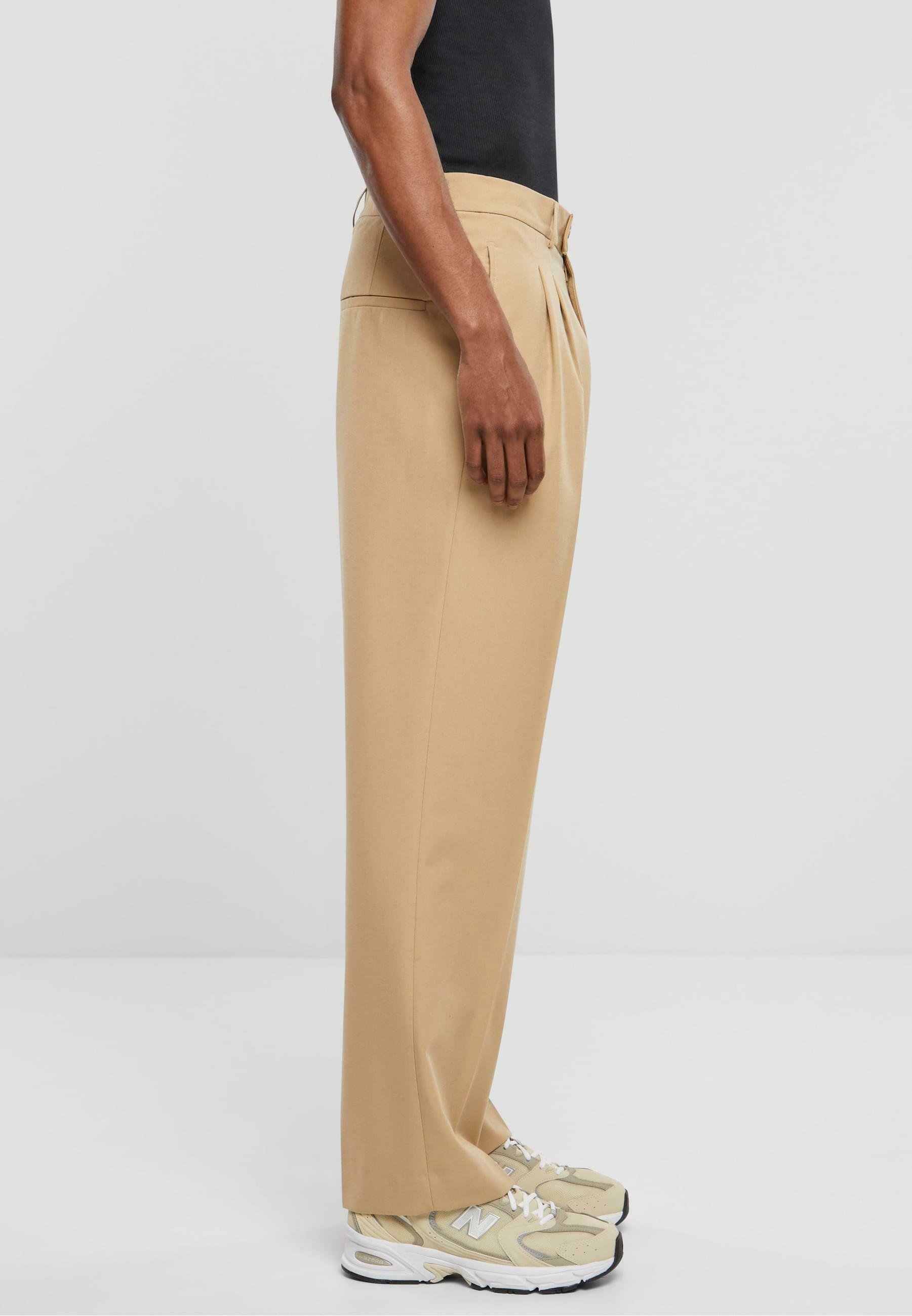 Urban Classics DUBBEL GEPLOOIDE BROEK - Broek - unionbeige