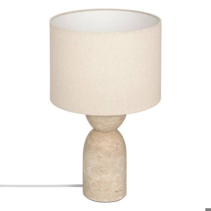 Erin beige mushroom table lamp, mains powered, H47.5cm - Atmosphera Interior Designer