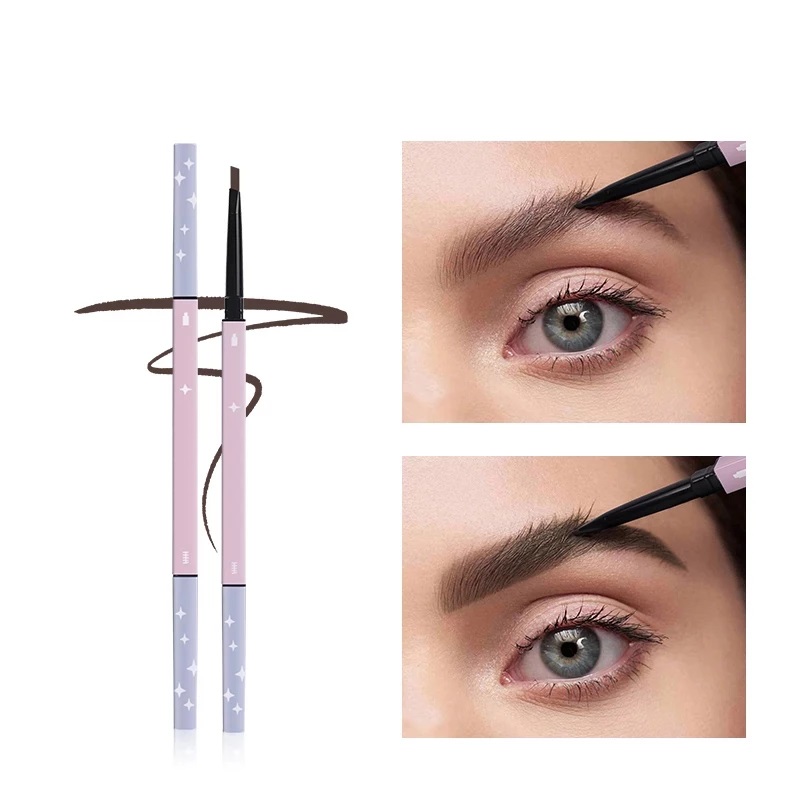 Nouveau crayon à sourcils automatique, waterproof et longue tenue, avec brosse intégrée. Outil cosmétique pour les yeux.