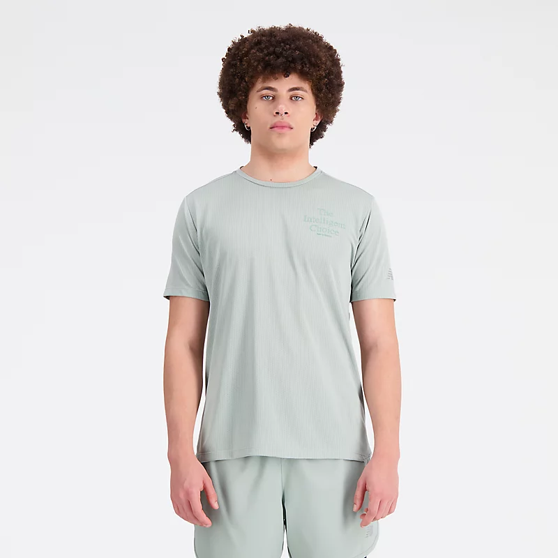 Men's Impact Graphic Short Sleeve Running T-Shirt - JUNIPER HEATHER