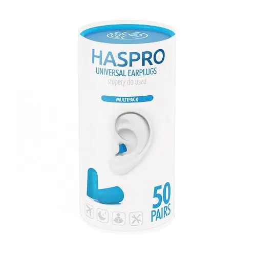 Haspro Tube, Stopery do uszu piankowe, Kolor niebieski