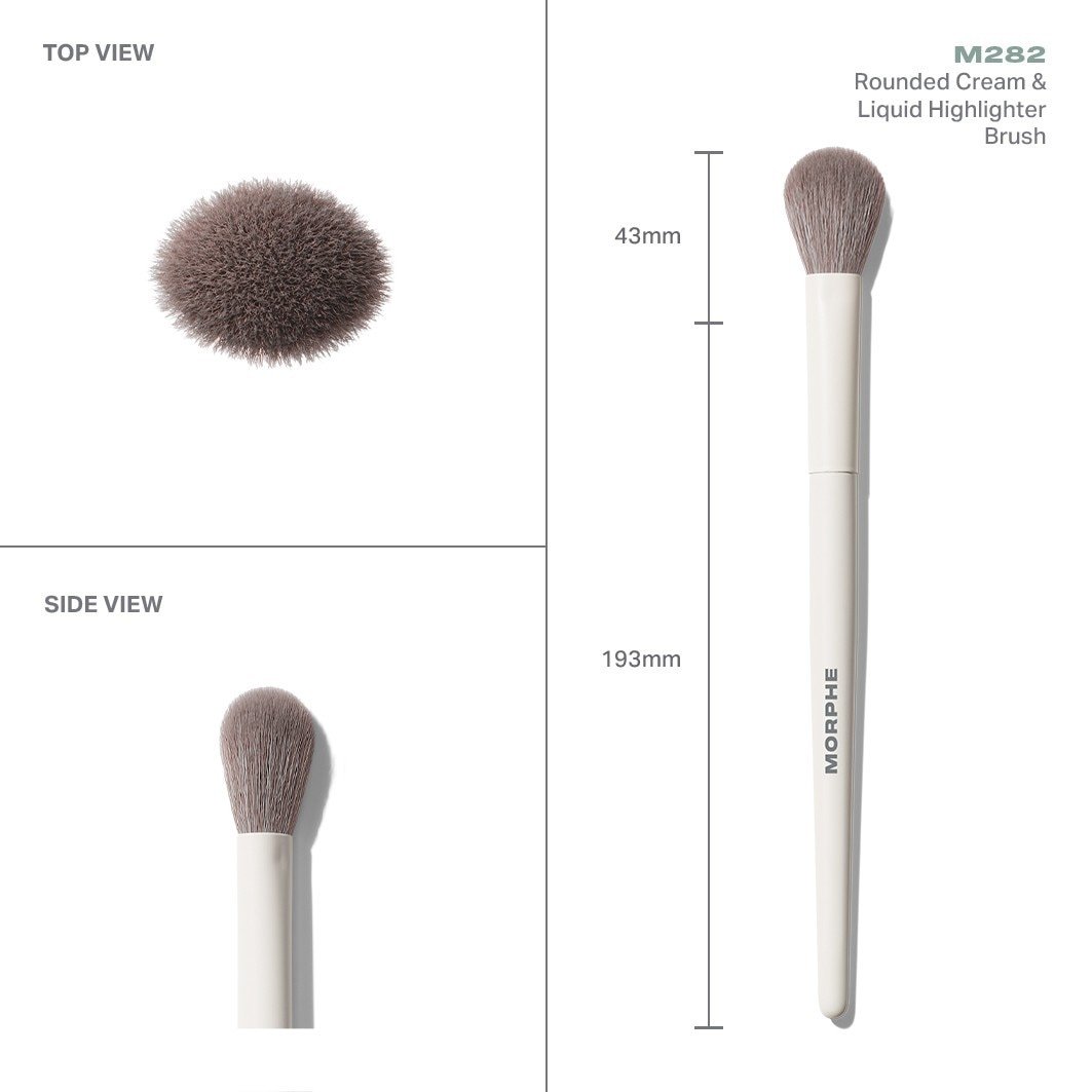 Morphe Rouge Brush M282, okrugli kist za kremasti i tekući highlighter – 1 komad